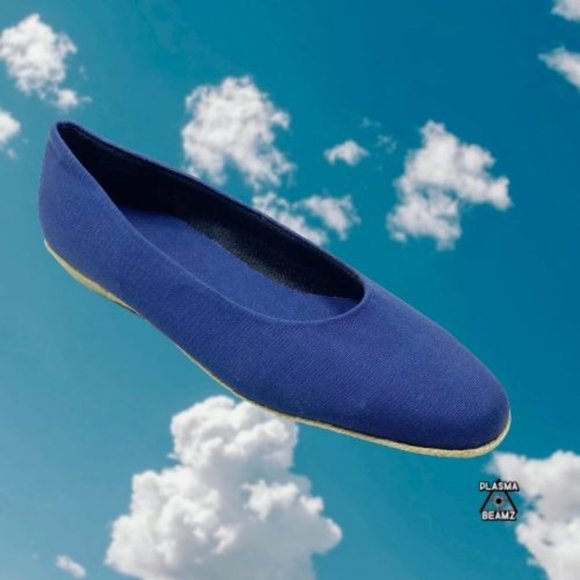 ORVIS Navy Canvas Espadrille Low Wedge 8 - Picture 1 of 12